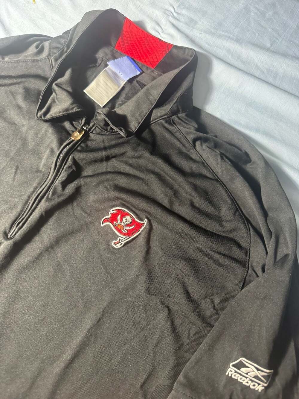 Reebok Tampa Bay Buccaneers 1/4 Zip Pullover Size XL